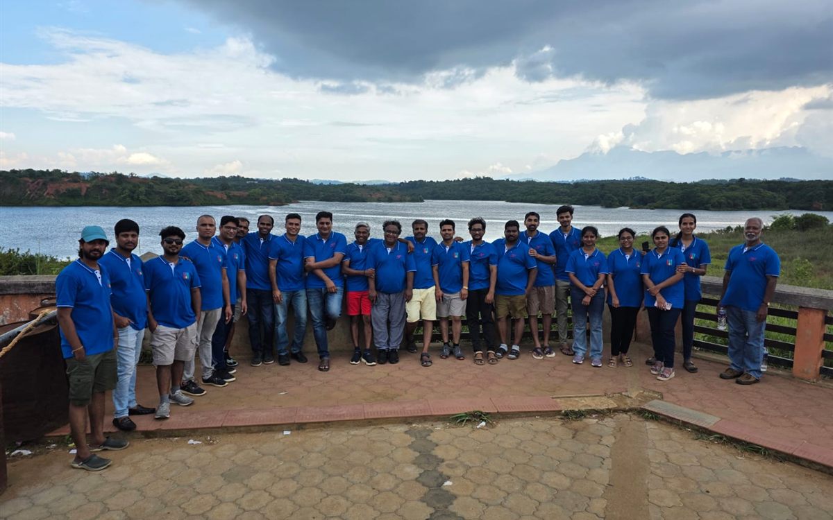 Theertha Biopharma team by the lake